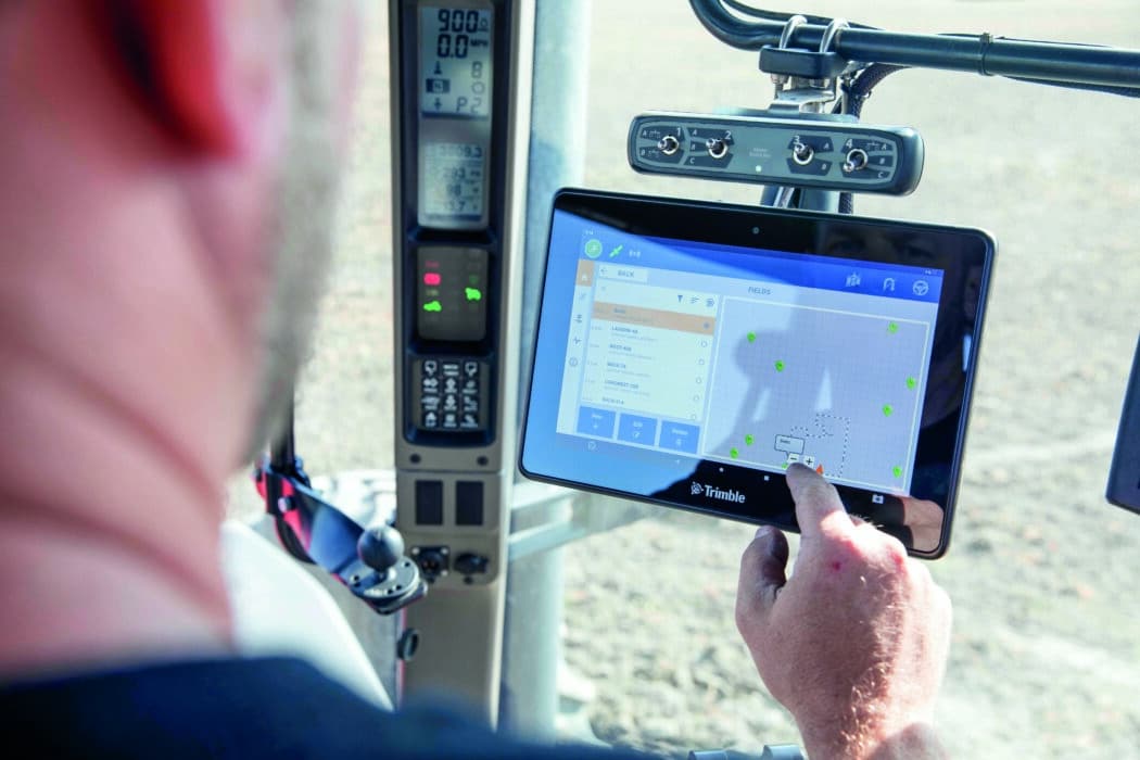 Trimble GFX-1060 Display in Tractor Cab